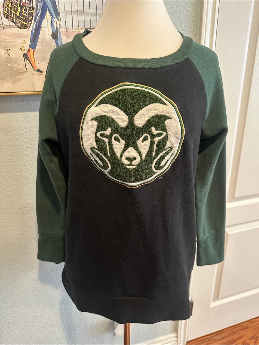4HER by Carl Banks GIII VTG Sz L Colorado University RAMS Crewneck Sweatshirt